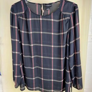 XL Womens Plaid Blouse By Liz Claiborne Career